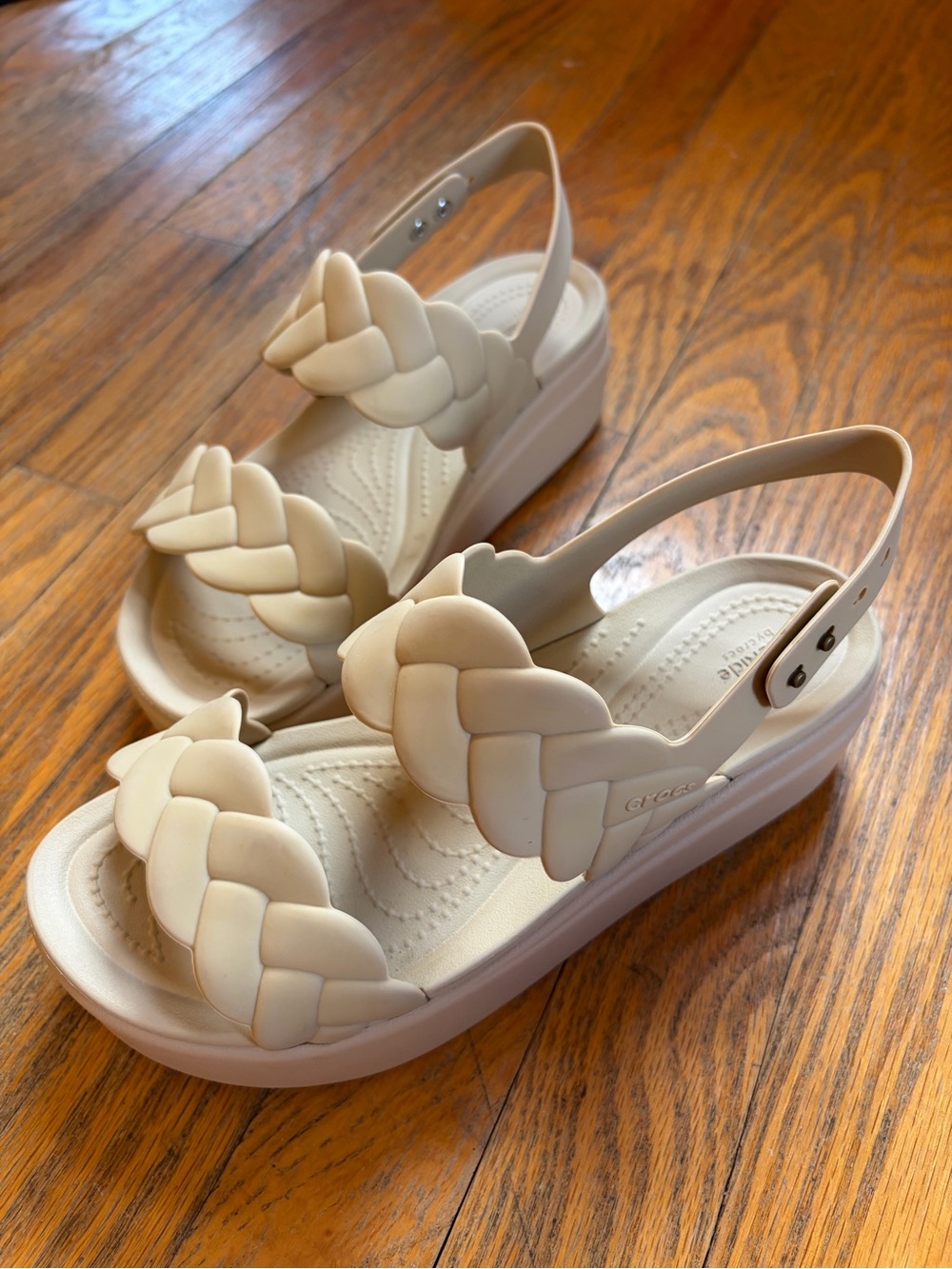 Crocs Women's Brooklyn Woven Low Wedge Sandals